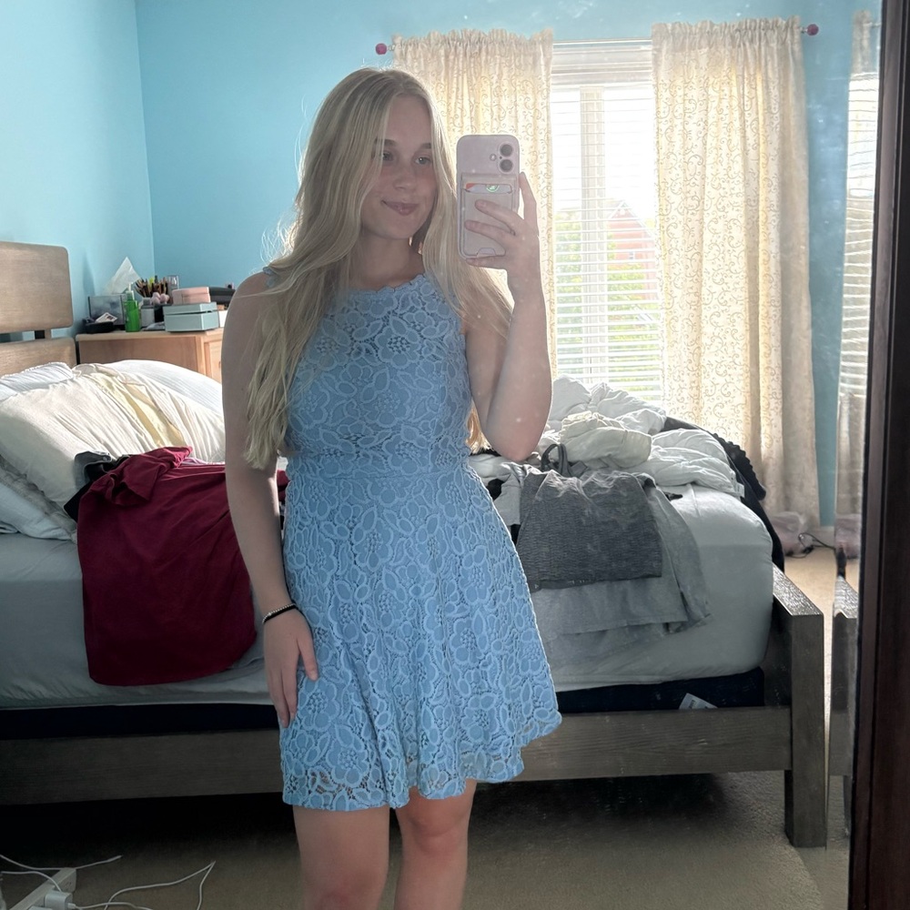 Cute formal Blue Lace Dress